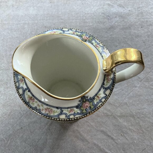 RARE "Troy" Upright Creamer, Theodore Haviland Limoges France, Gold Trim. EUC - Picture 10 of 12